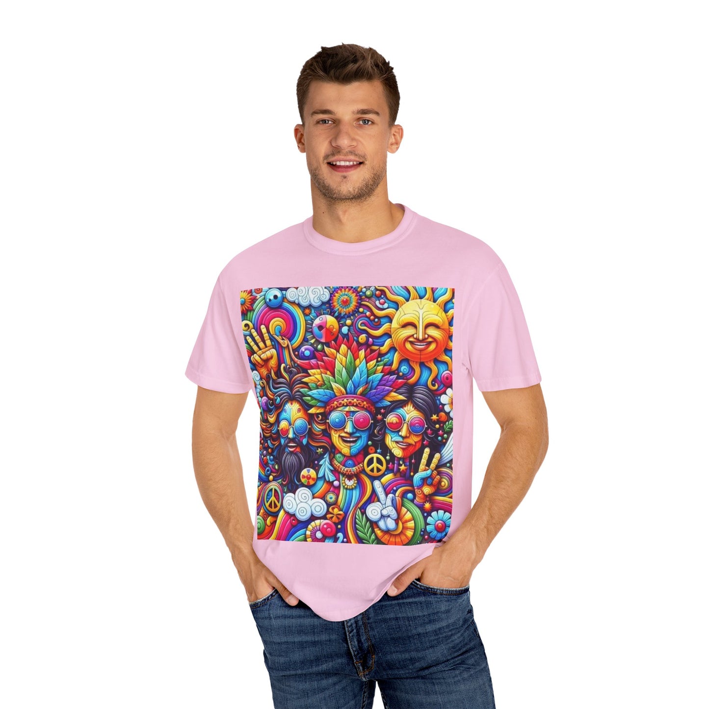 Vibrant Psychedelic Peace T-Shirt - Groovy Unisex Graphic Tee