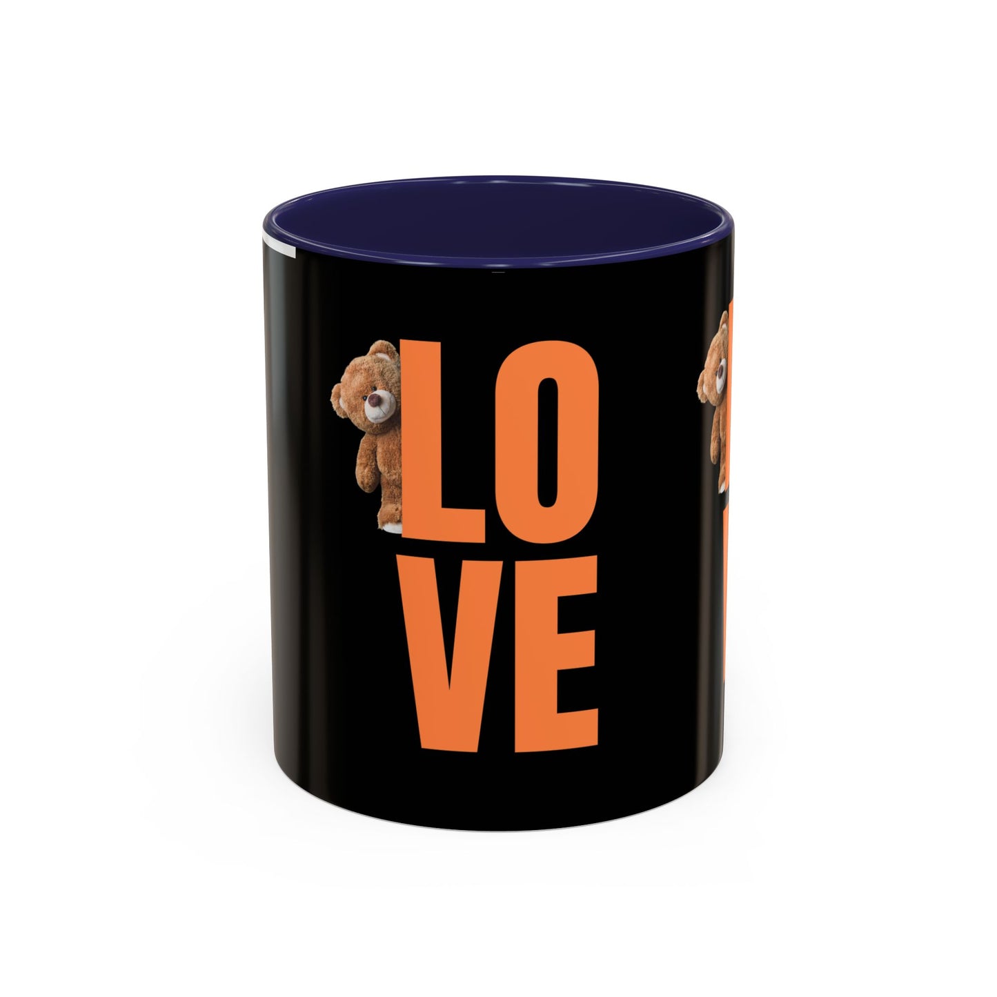 Love Bear Accent Coffee Mug - Cute 11oz & 15oz Gift for Friends & Family