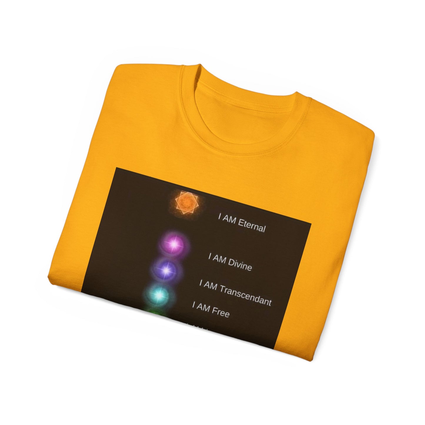 Inspirational Chakra Affirmation Tee, Spiritual T-Shirt, Unisex Motivational Shirt, Gift for Yoga Lovers, Wall Art T-Shirt