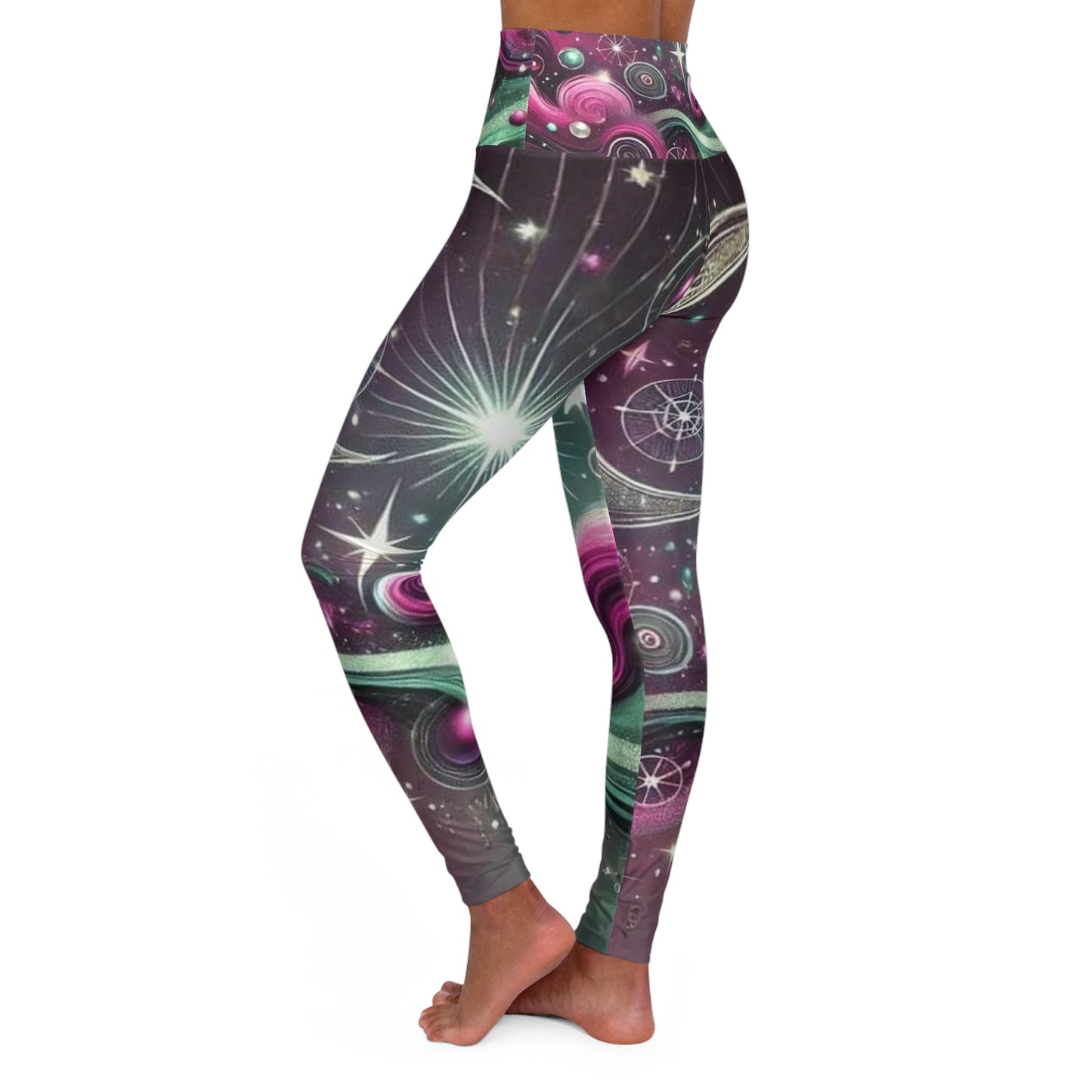 Cosmic High Waisted Yoga Leggings - Stylish & Comfortable Activewear for Yoga Enthusiasts