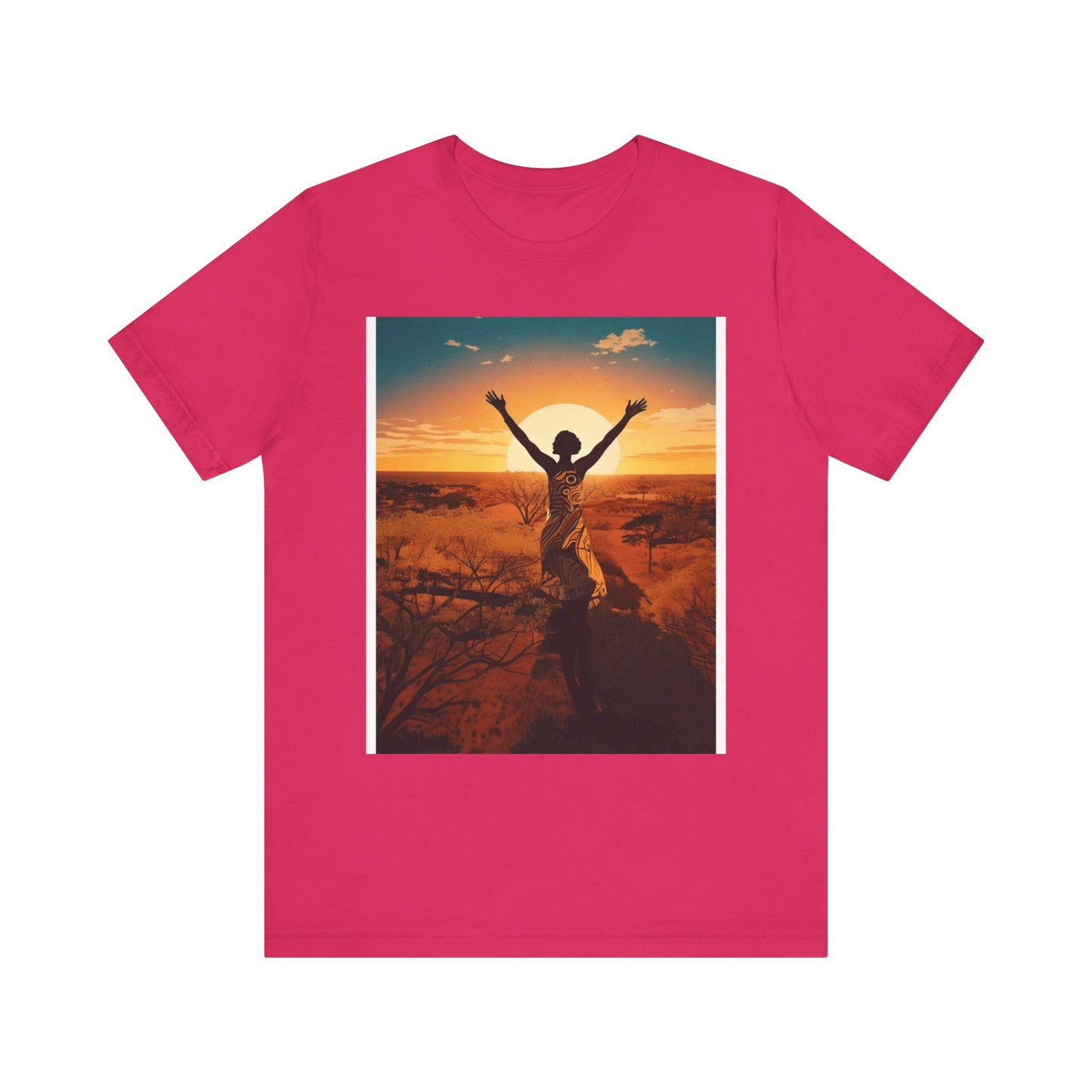 Sunset Freedom Unisex Tee - Inspirational Tee, Gift for Nature Lovers, Relaxed Fit T-Shirt, Motivational Apparel, Travel Inspired