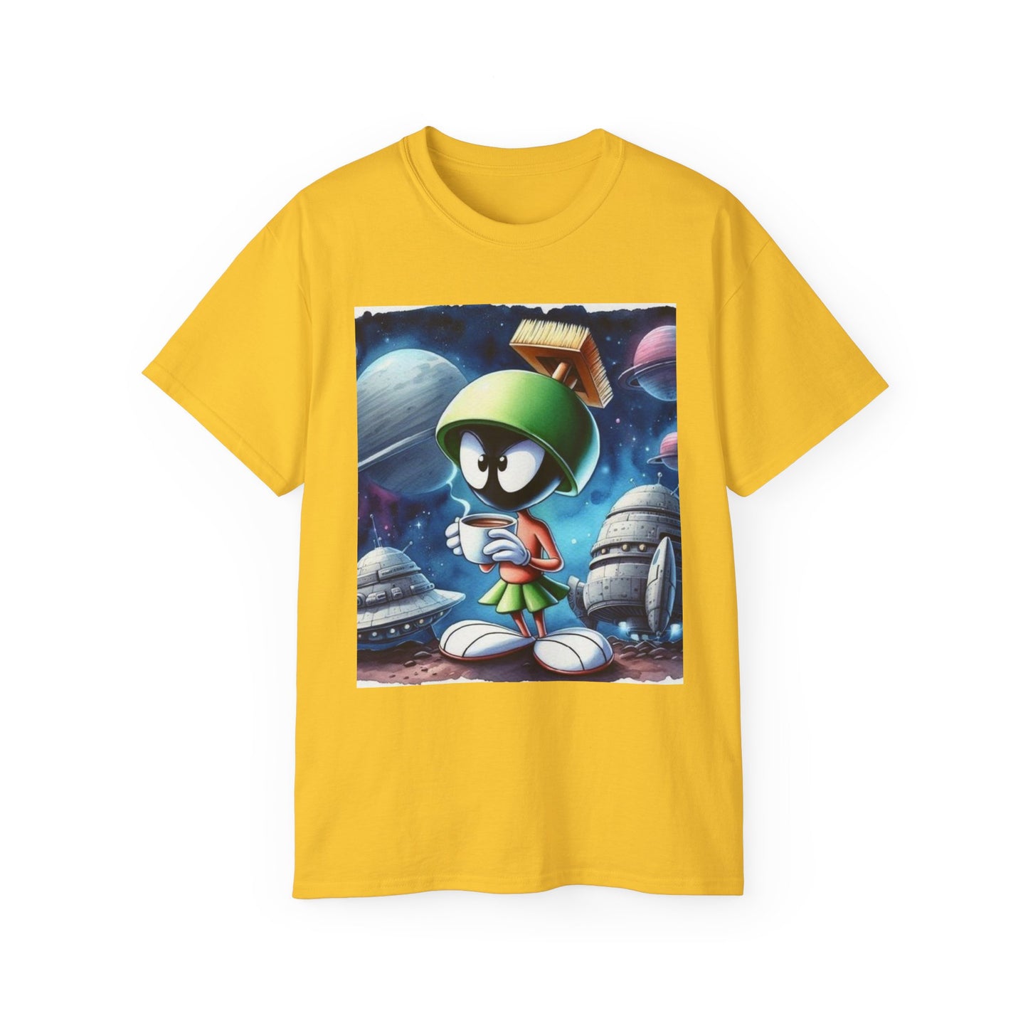 Retro Space Cat Tee - Unisex Ultra Cotton T-Shirt with Marvin the Martian Design