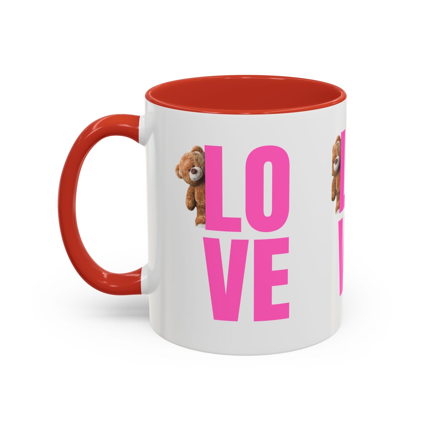 Cute Teddy Bear Love Mug - 11oz & 15oz Accent Coffee Cup