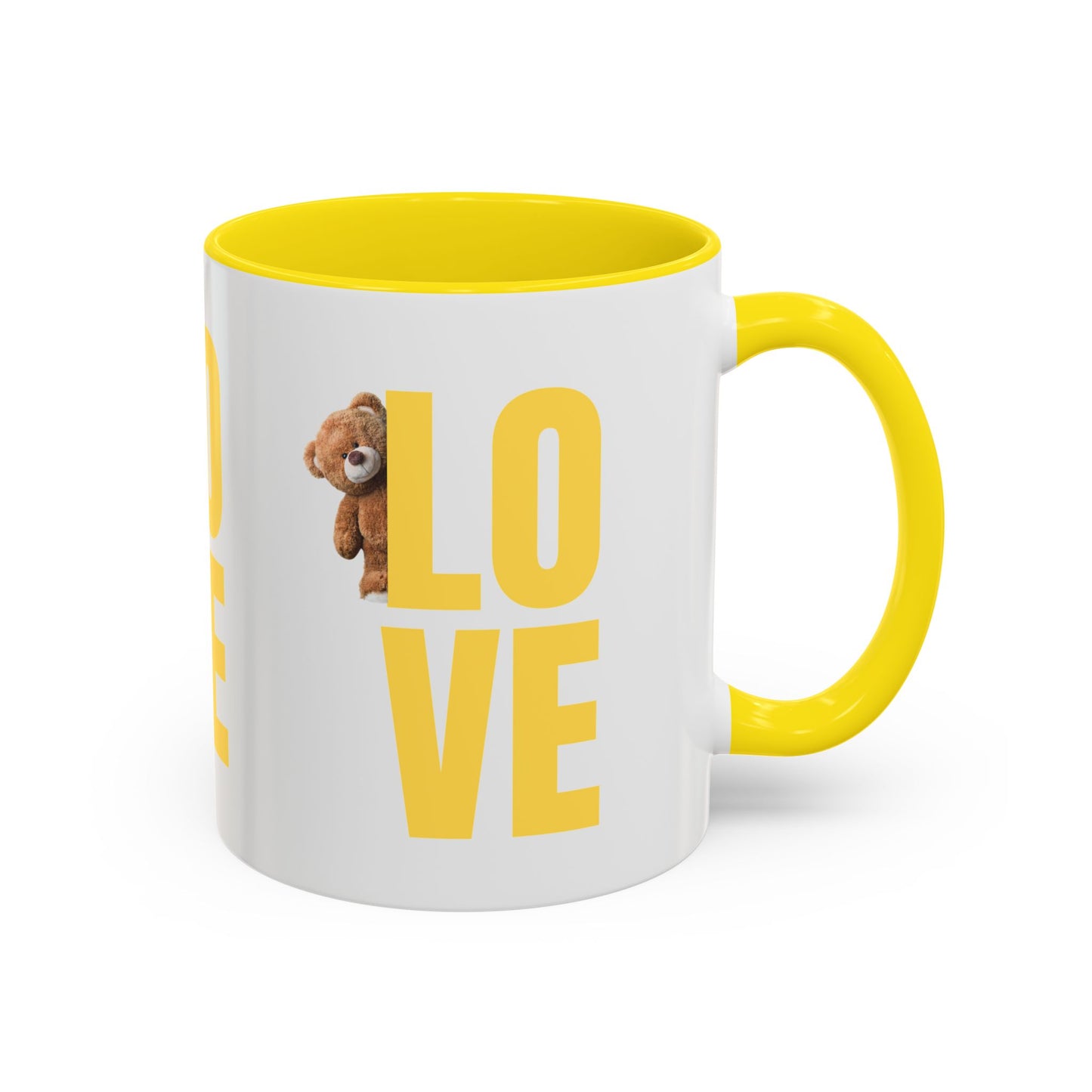 Love Bear Accent Coffee Mug - Perfect for Gifting on Holidays and Celebrations