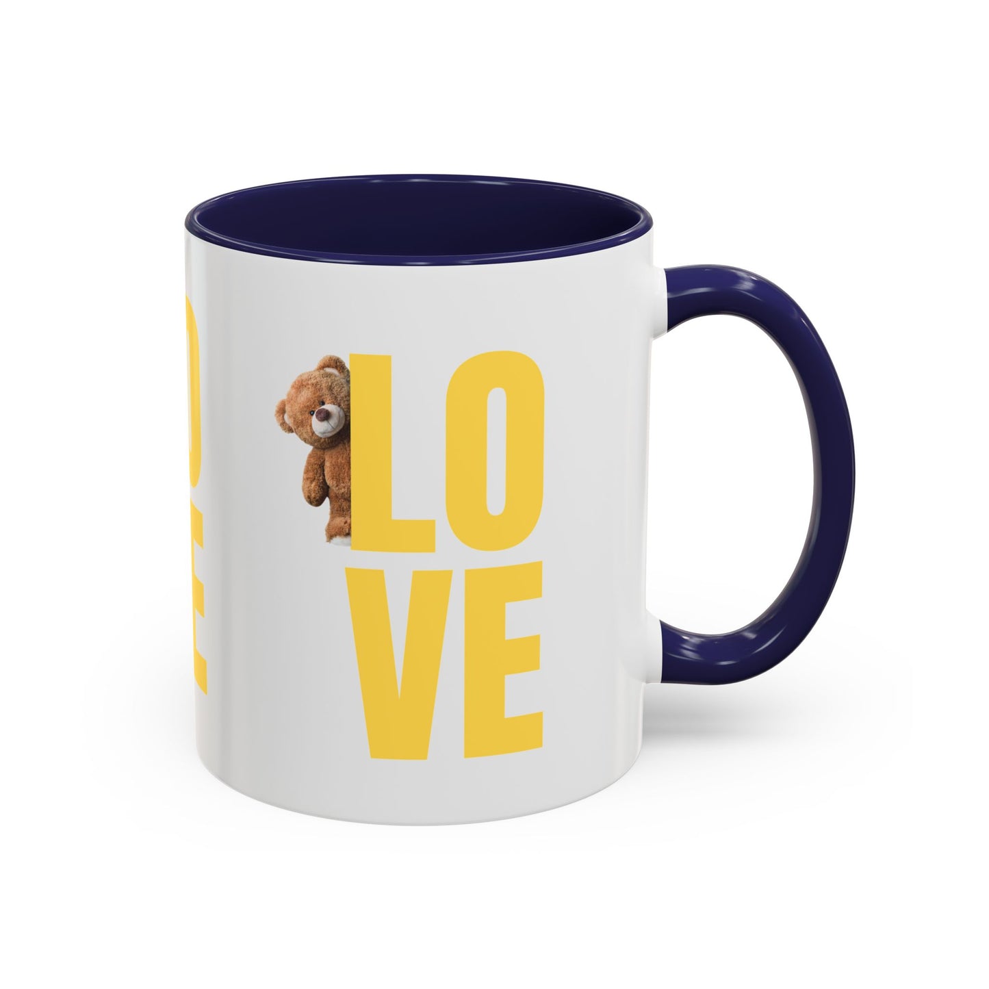 Love Bear Accent Coffee Mug - Perfect for Gifting on Holidays and Celebrations