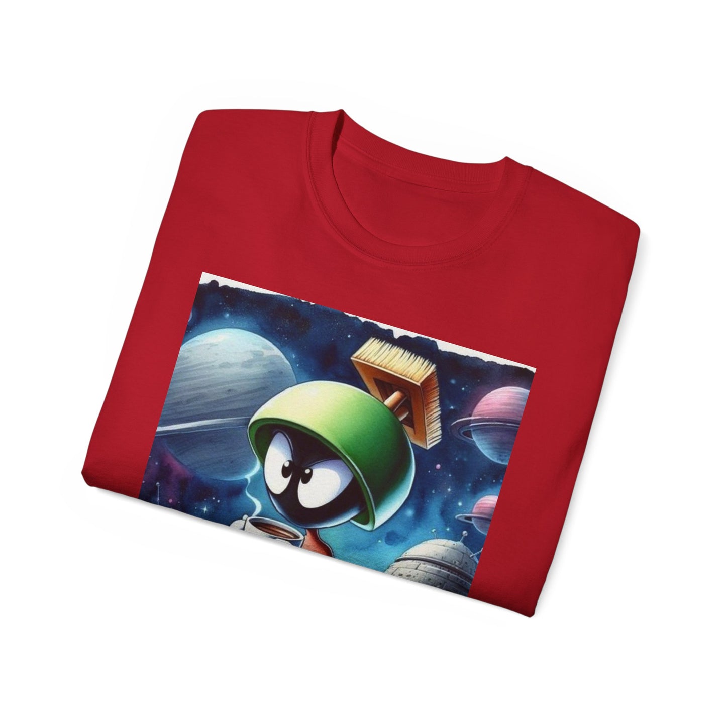 Retro Space Cat Tee - Unisex Ultra Cotton T-Shirt with Marvin the Martian Design