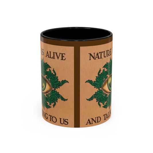 Nature-Inspired Accent Coffee Mug, Eco-Friendly Gift, Eye-Catching Design, Perfect for Nature Lovers, Meditation, Self-Care