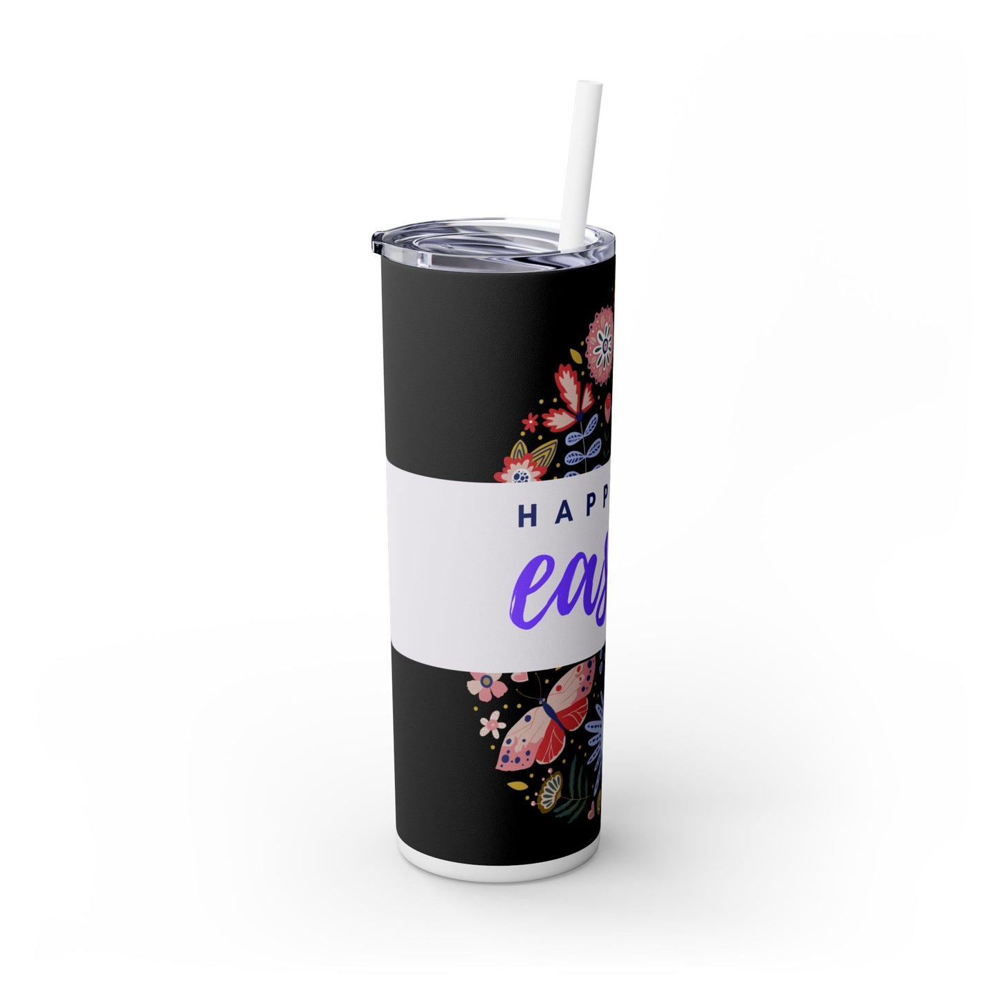 Skinny Tumbler with Straw, 20oz easter