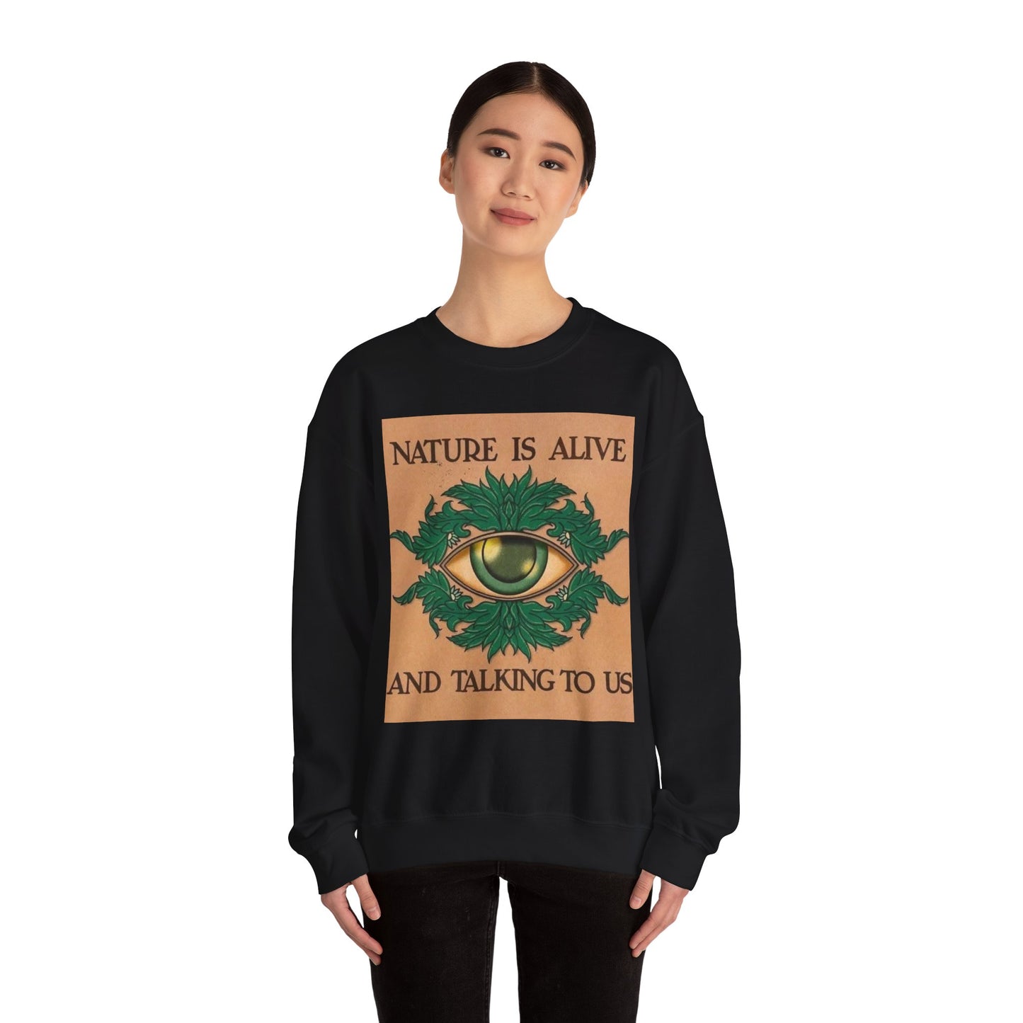 Nature Talk Crewneck Sweatshirt - Outdoor Lover, Earth Day Gift, Wilderness Apparel, Hiking Top, Eco-Friendly Jumper