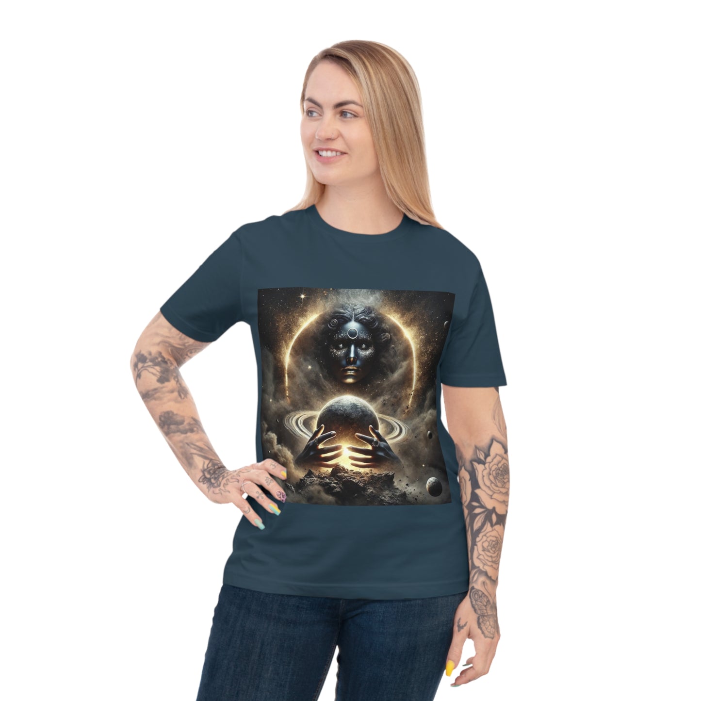 Cosmic Universe Unisex Classic Jersey T-Shirt, Space Art Tee, Astrology Shirt, Gift for Space Lovers, Celestial Graphic Tee