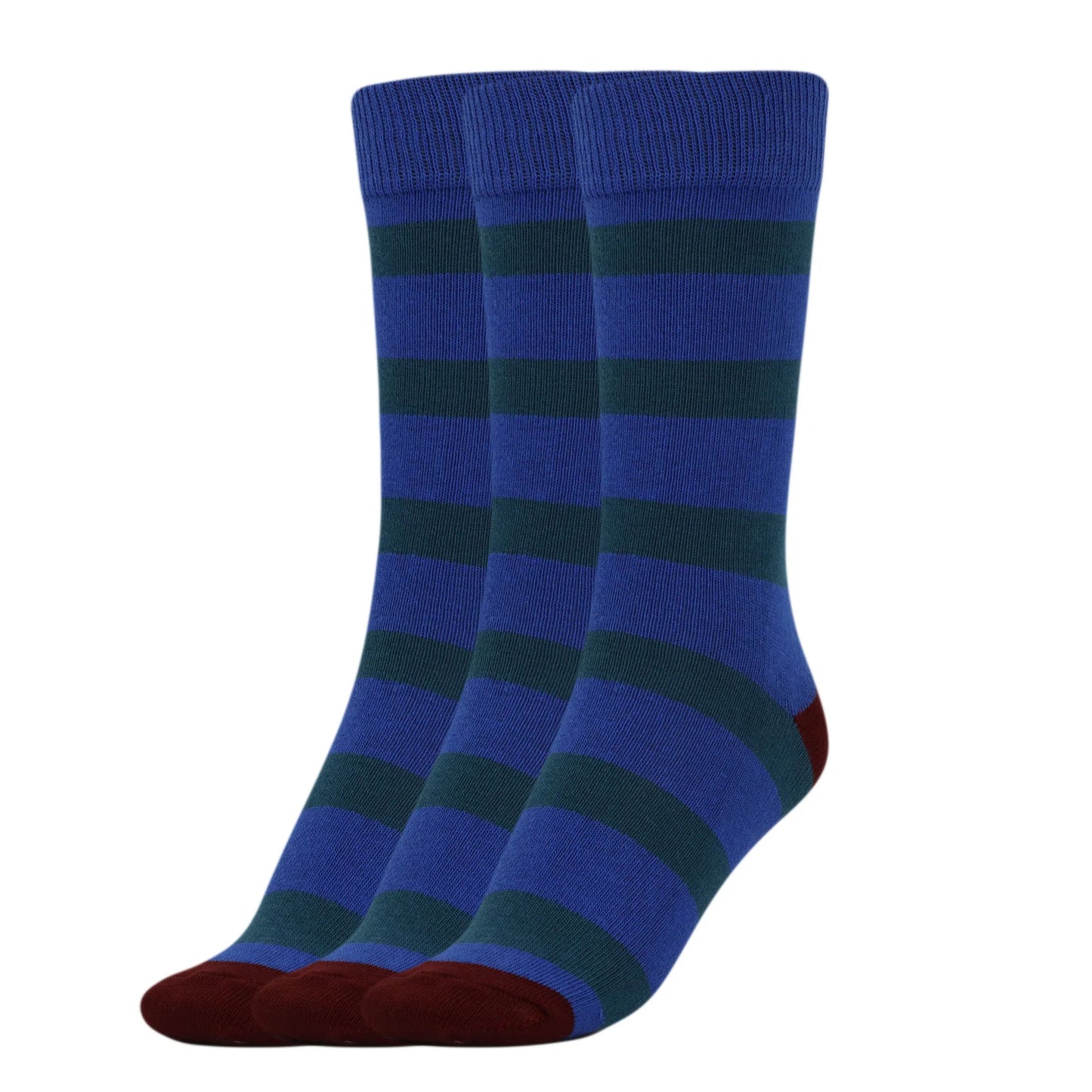 3 Pairs Women’S Striped Cotton Crew Socks – Colorful, Soft & Comfortable Casual Socks – Size 9-11