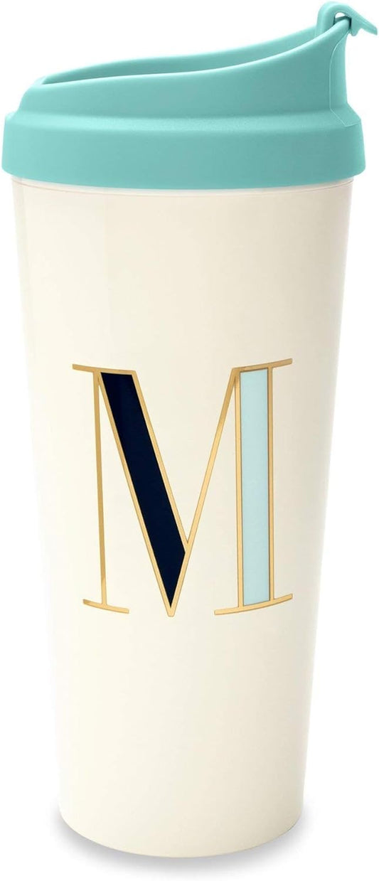 Women'S Initial Thermal Travel Mug Tumbler, 16 Ounces